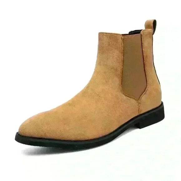 Chelsea Boot Slip On Short Business Boot Bundle 3 Pairs - Beige, Black, Camel - Picture 3 of 6